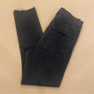 Reformation Women’s Raw Hem Black Was Skinny Jeans Size 30